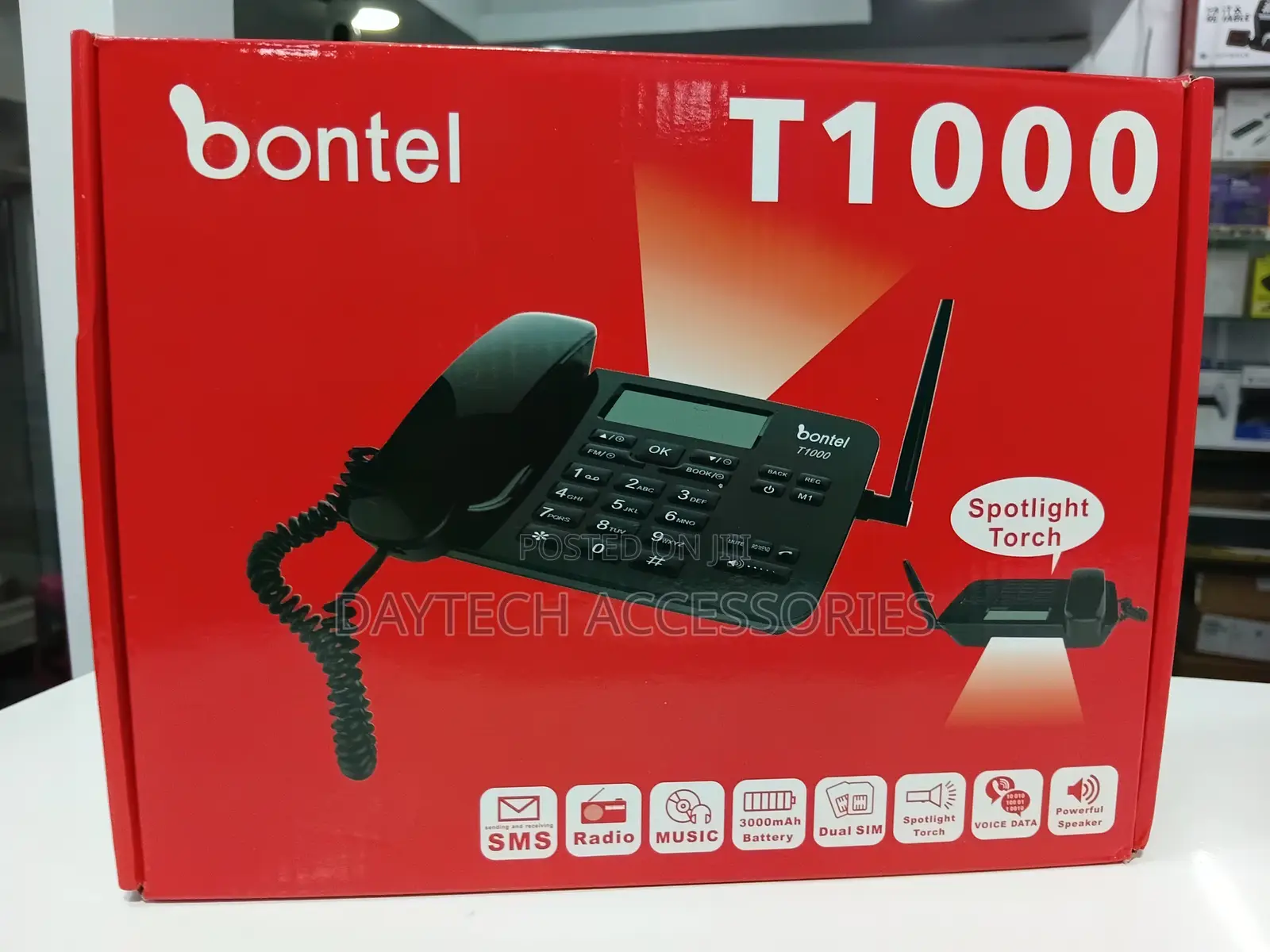 Bontel T1000 GSM Fixed Wireless Landline Desktop Phone (Dual Sim)