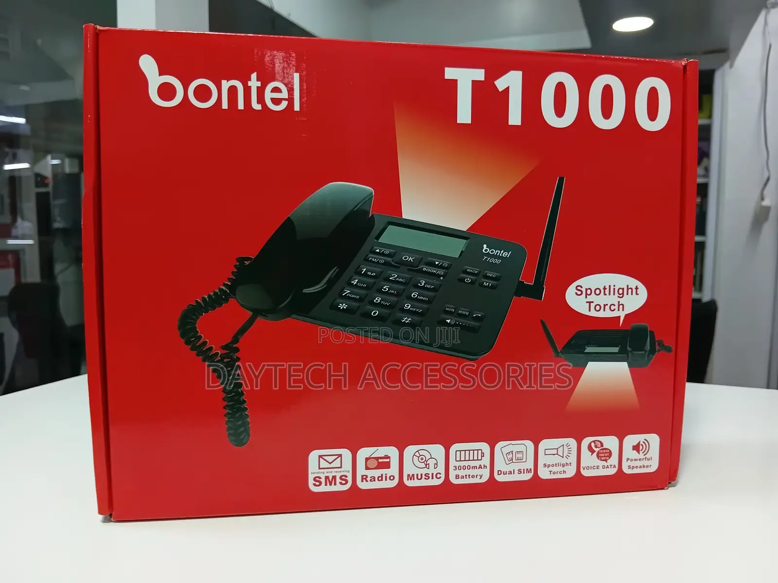 Bontel T1000 GSM Fixed Wireless Landline Desktop Phone (Dual Sim)