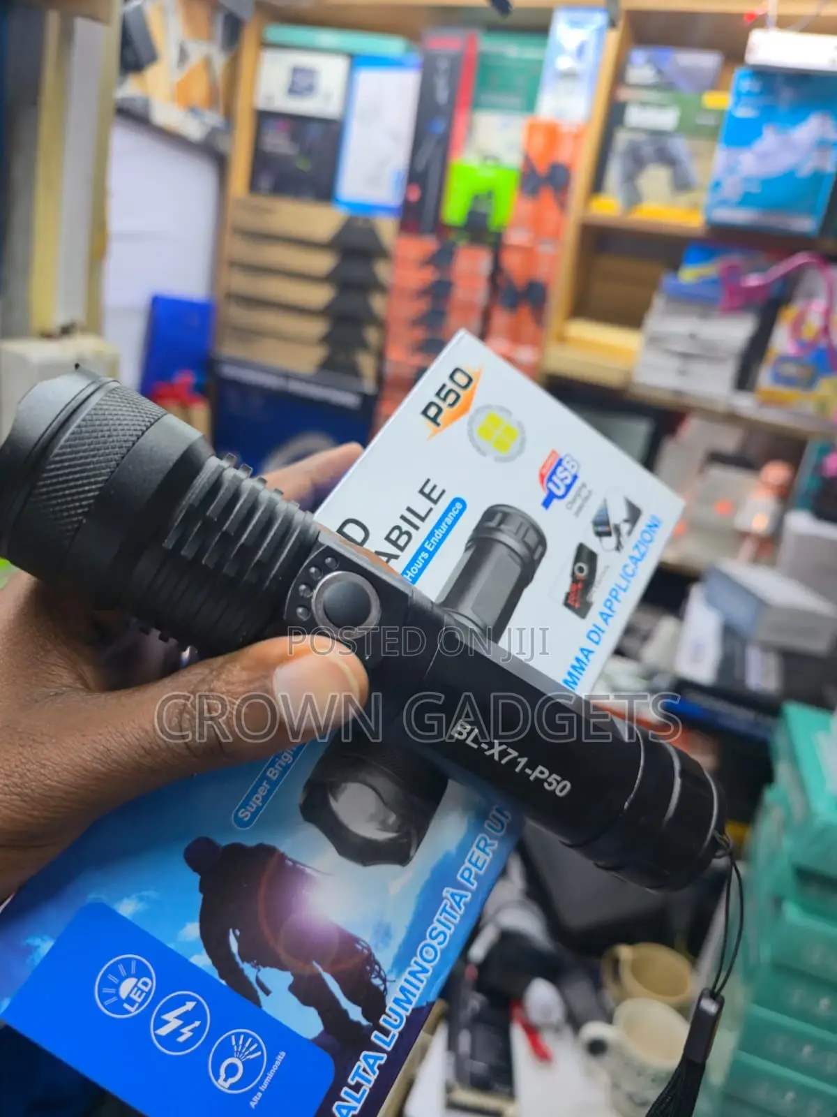 P50 Usb Rechargeable Torch 10h Battery High Power