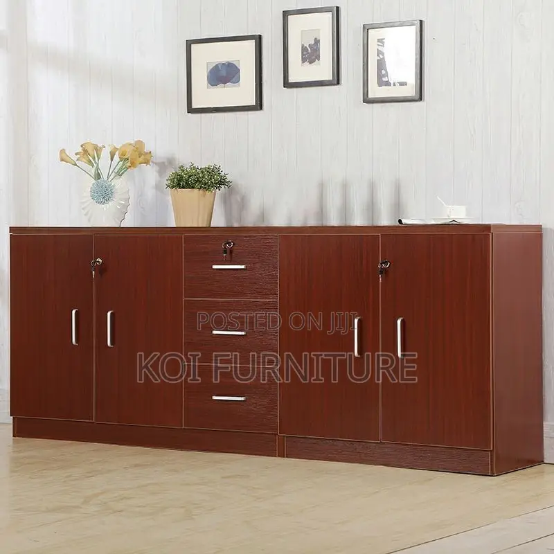 Office Cabinet; Classive Expansive Wooden Executive Storage Credenza