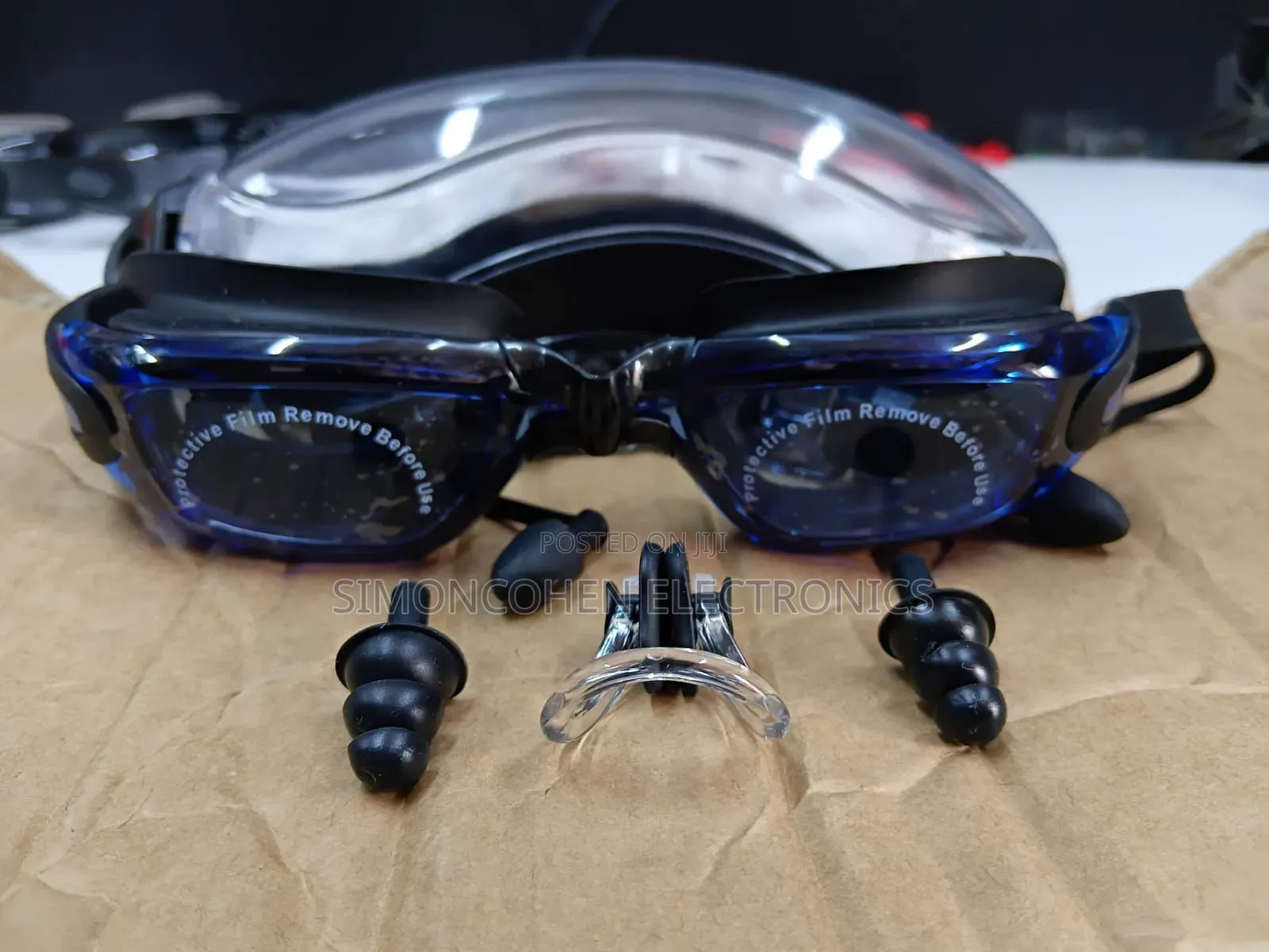 Professional Antifog Uv Protection With Ear Nose Plug Swimming Goggles