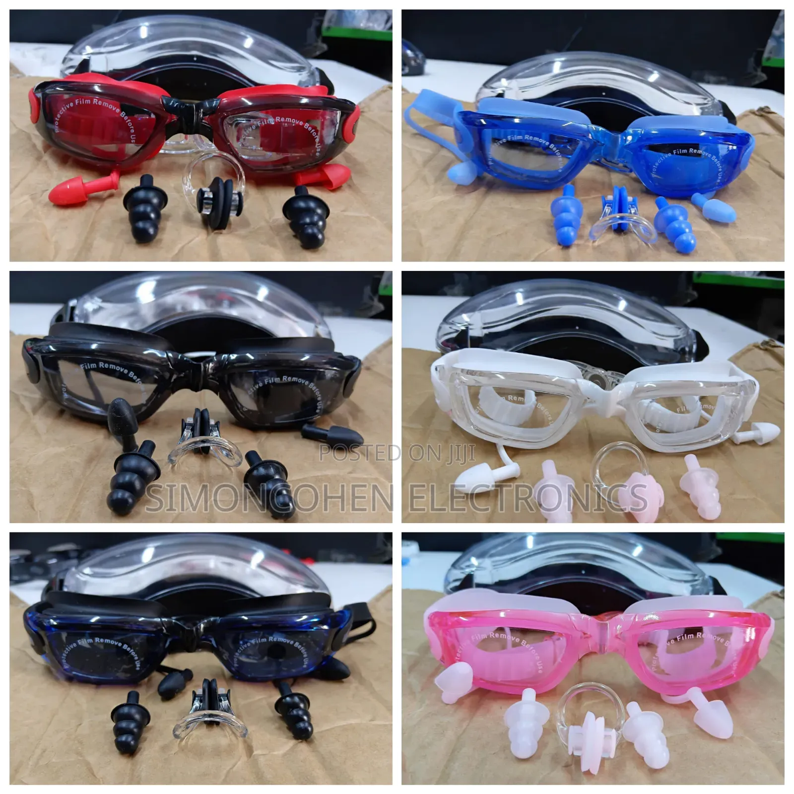 Professional Antifog Uv Protection With Ear Nose Plug Swimming Goggles
