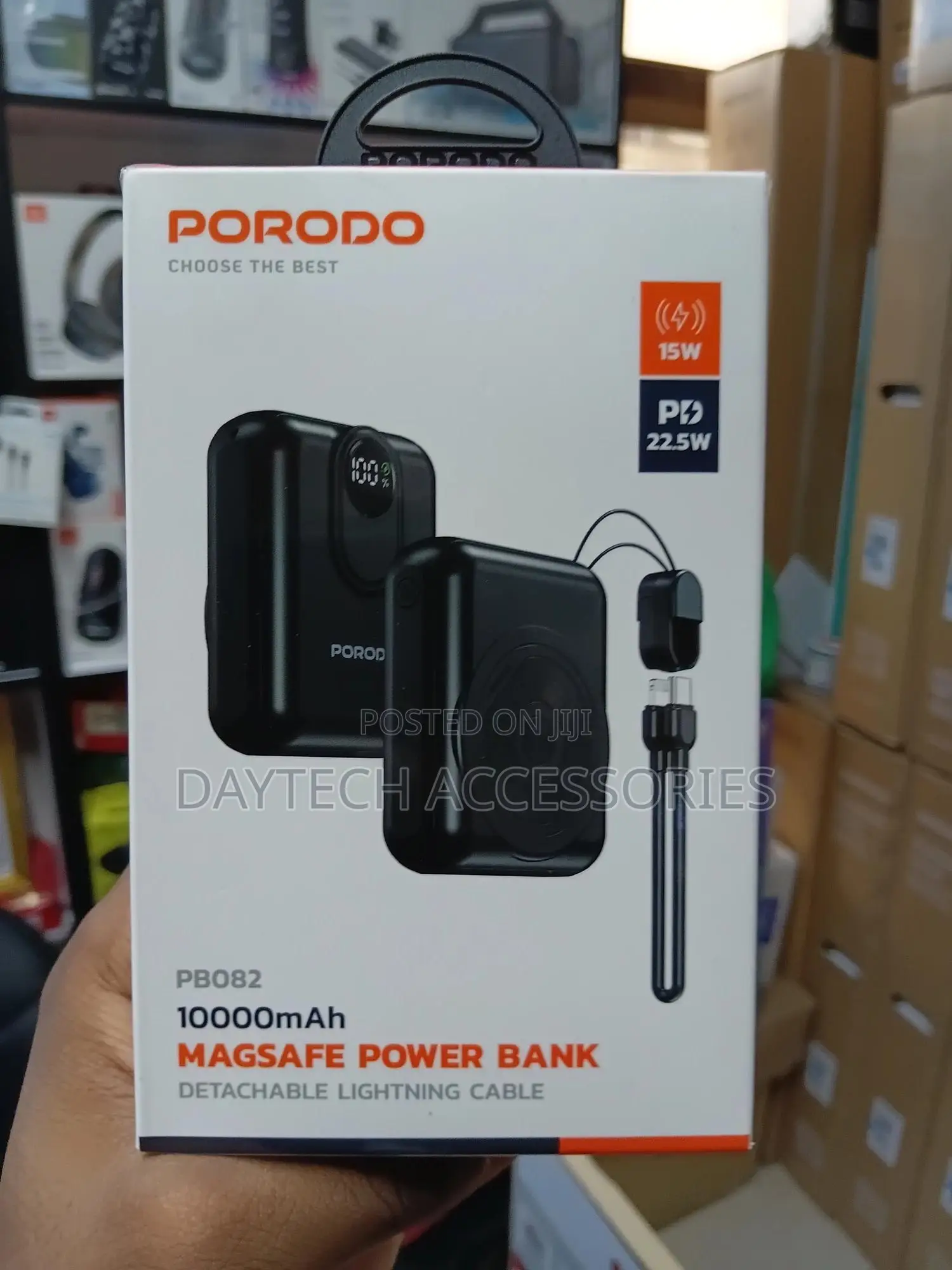 Porodo 10000mah Magsafe Wireless Power Bank (Model Pb082).