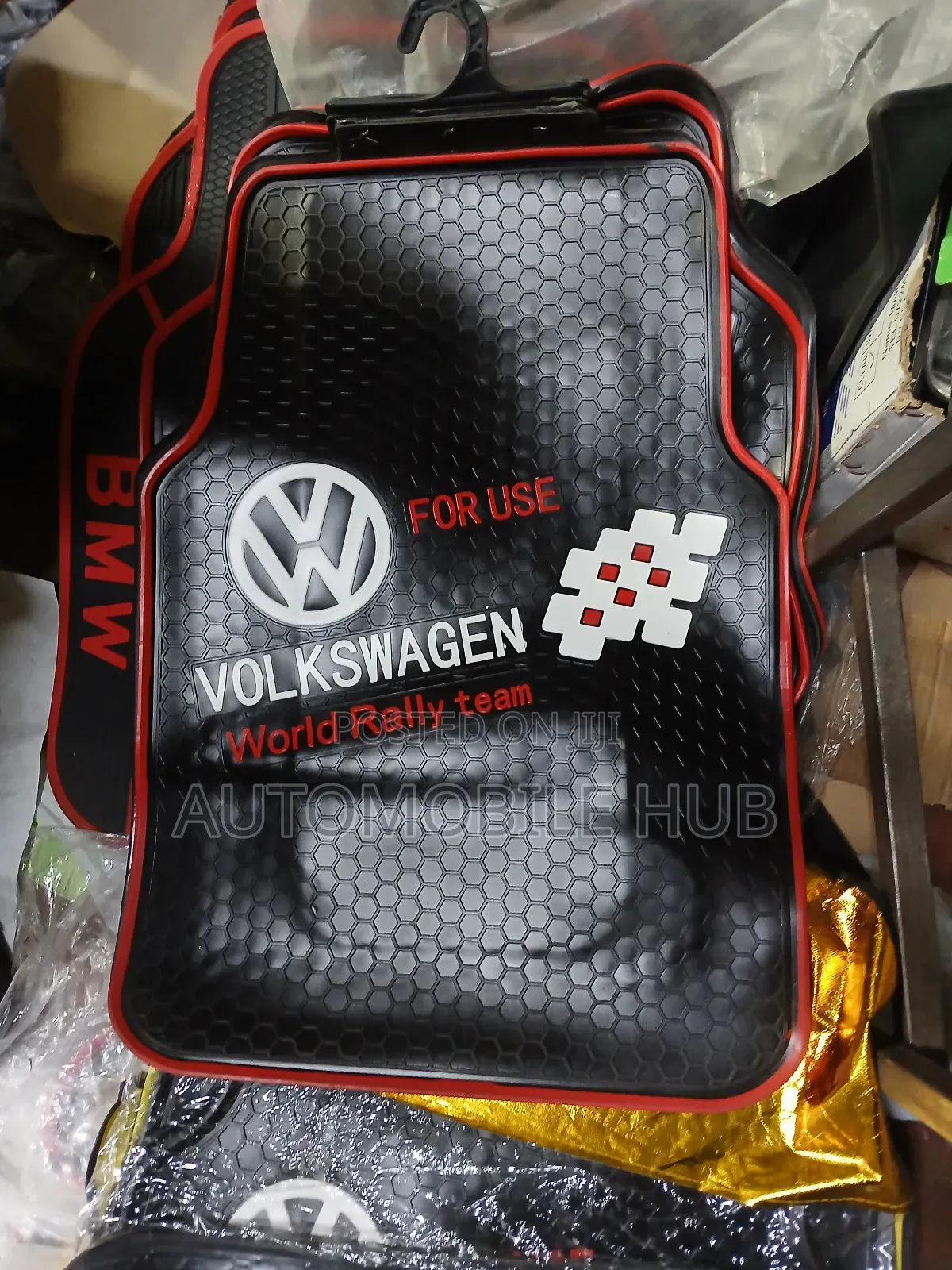 Volkswagen Car Floor Mats – Sport Edition (Red Trim)