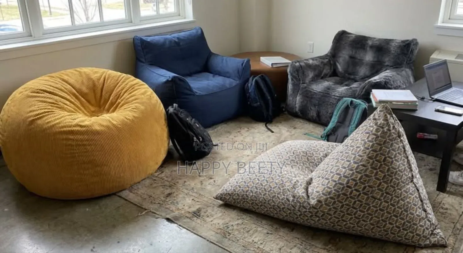 Beanbag Chair for a Cozy Modern Living Room