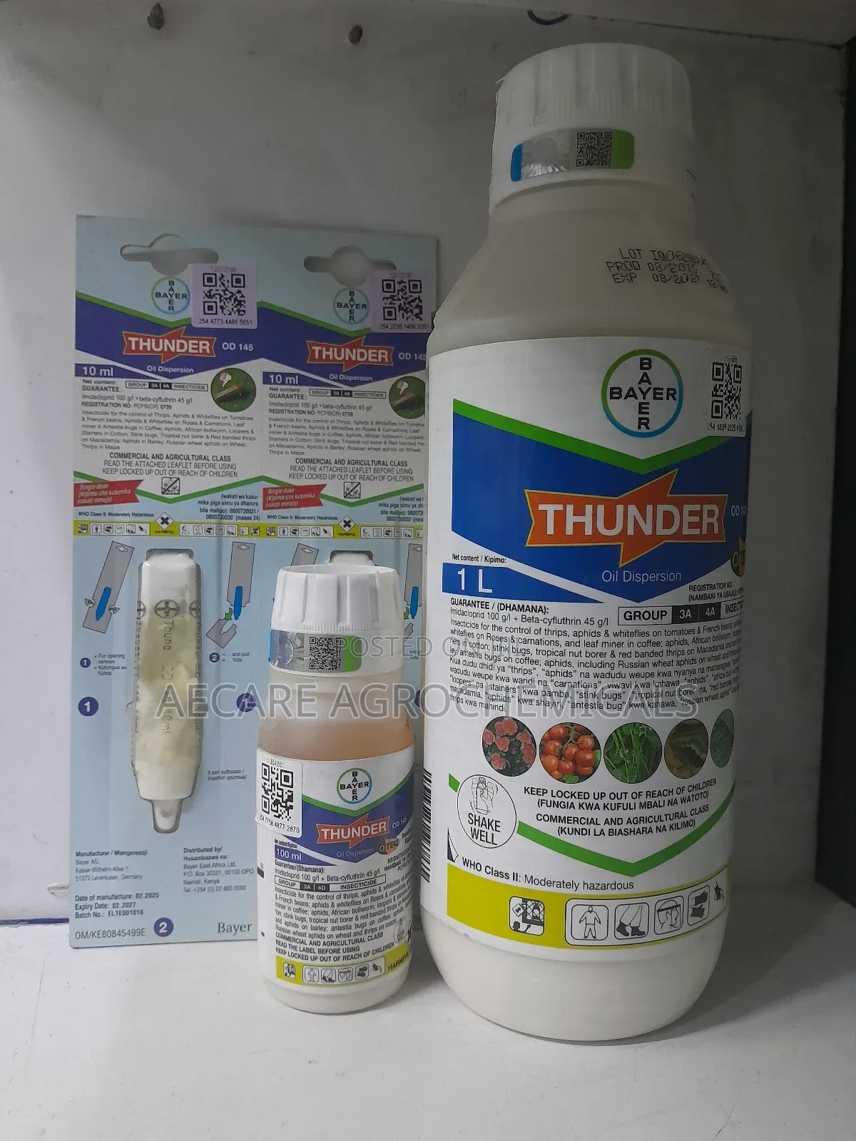 Thunder Insecticide Od145 10ml, 100ml and 1litre