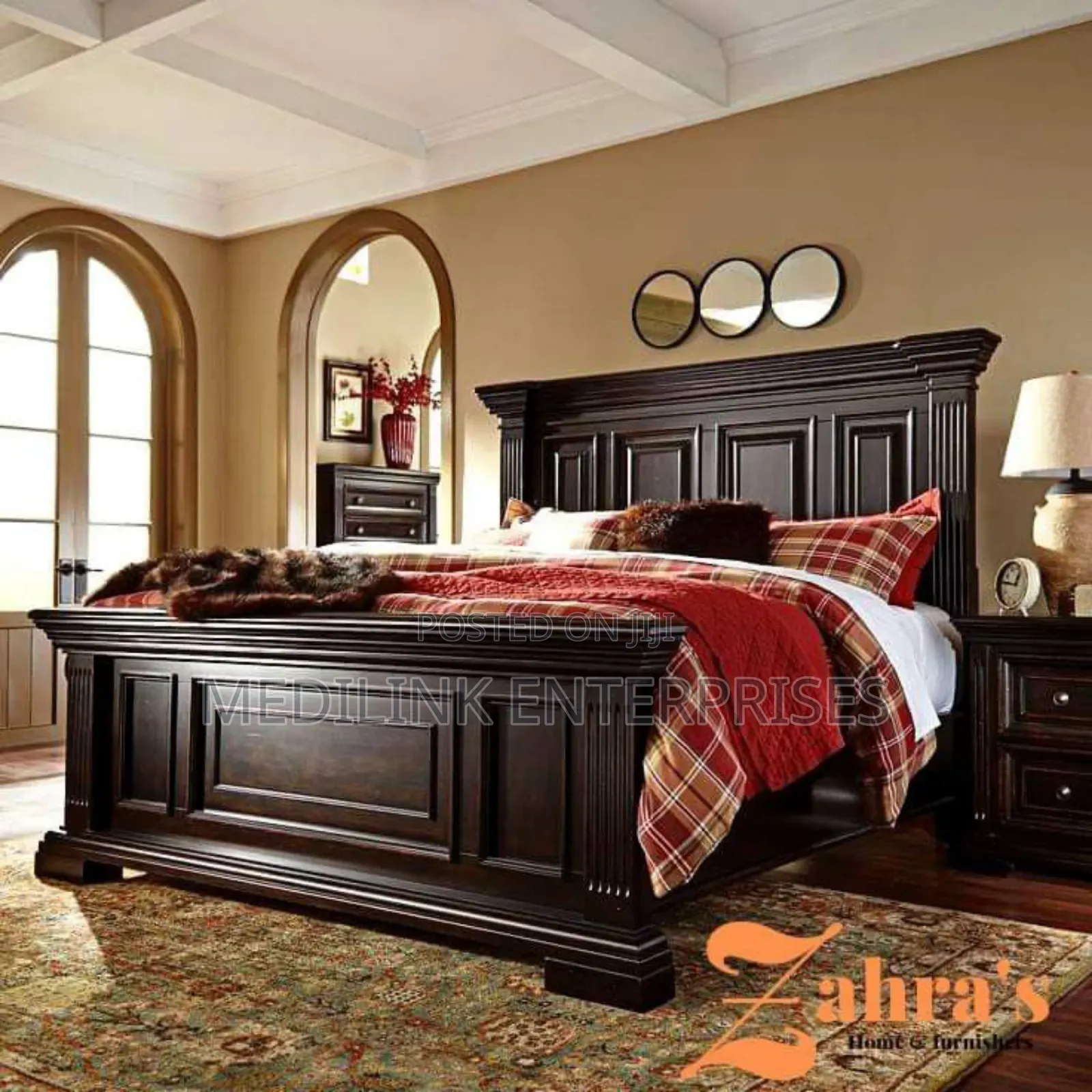 Dolate Solid Mahogany Beds 5*6 Walnut Creek