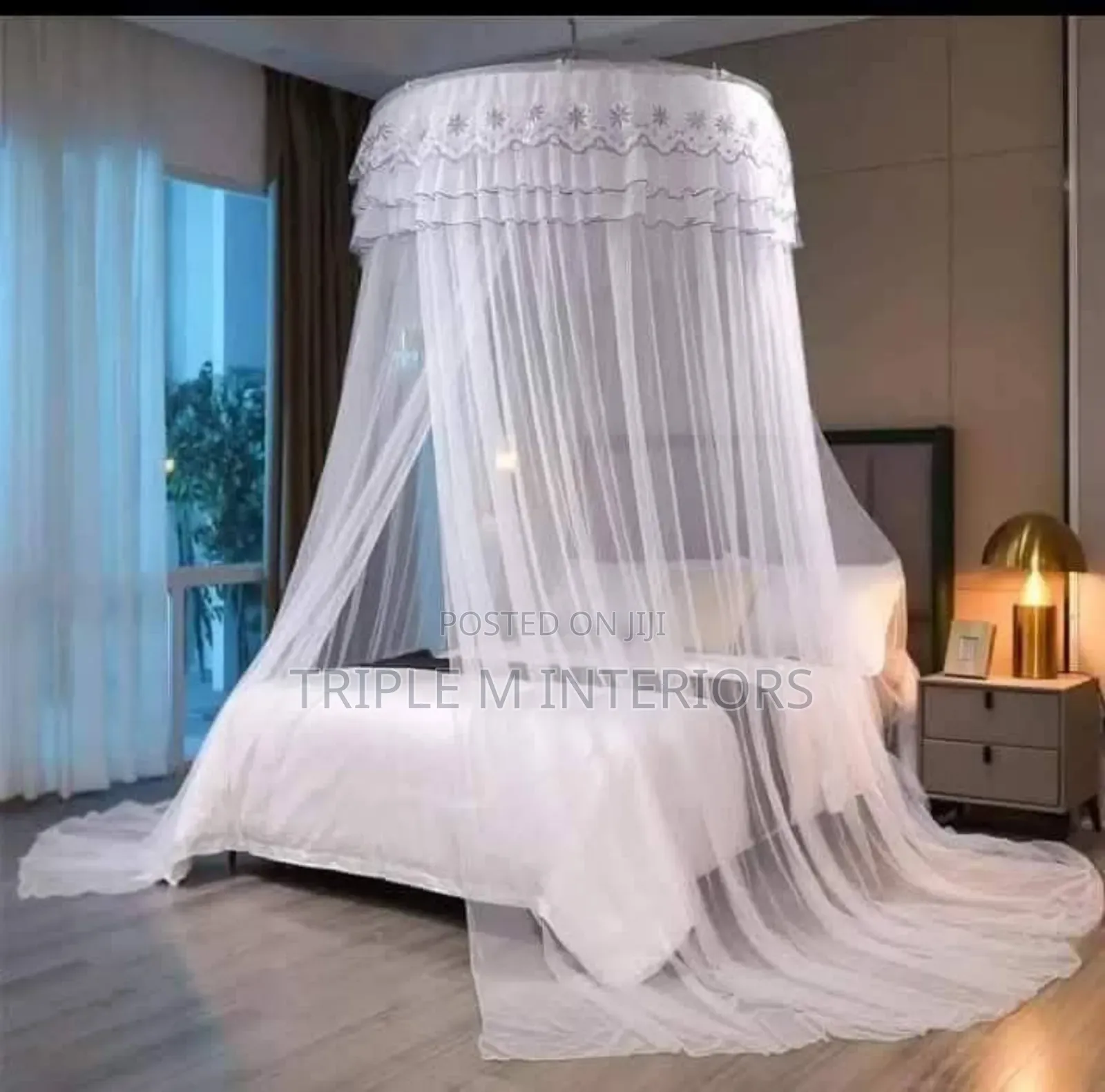 Strong Hanging Round Mosquito Net With Ring Support