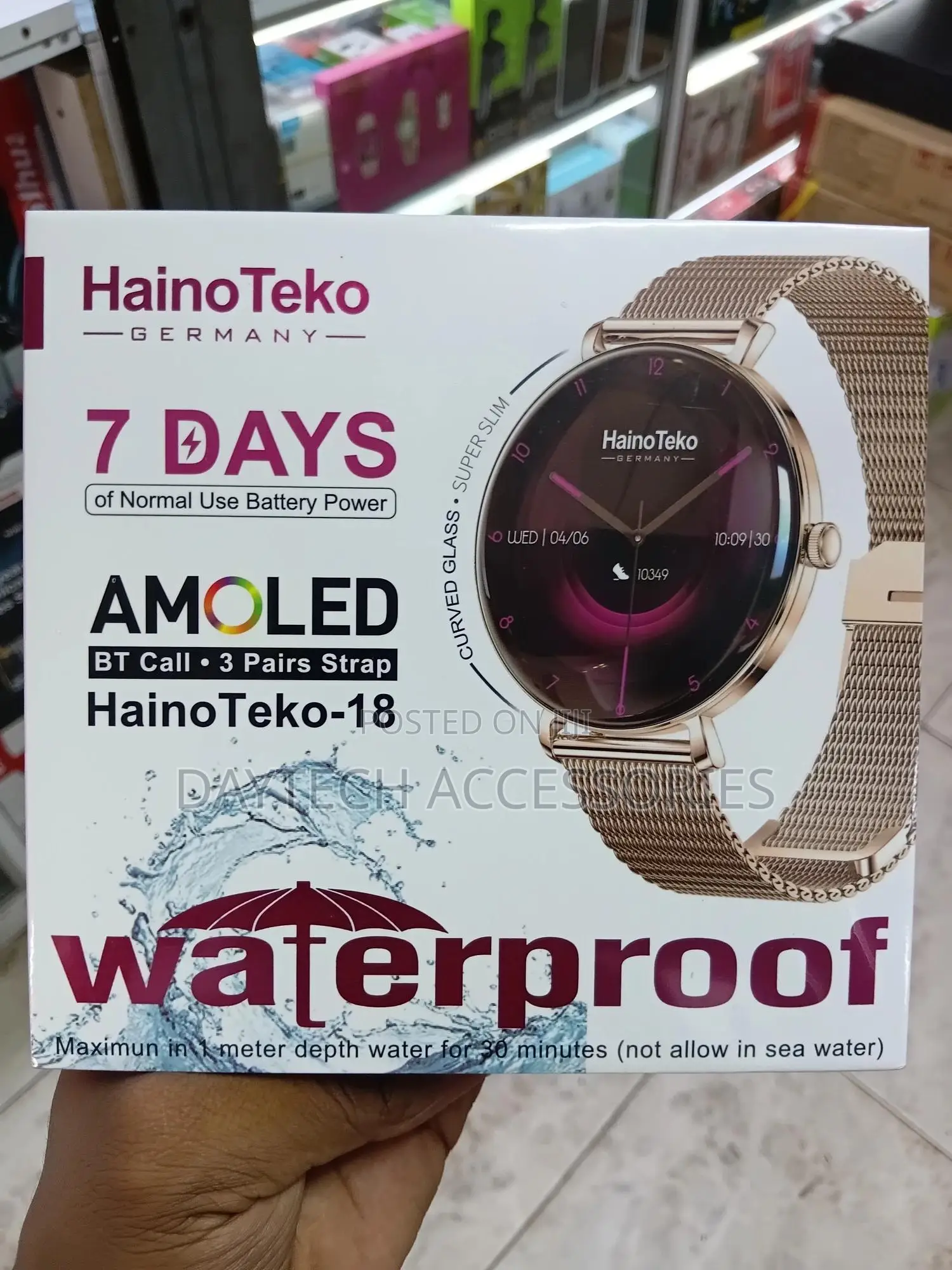 Haino Teko -18 Waterproof Smart Watch With Round Shape Amoled Display