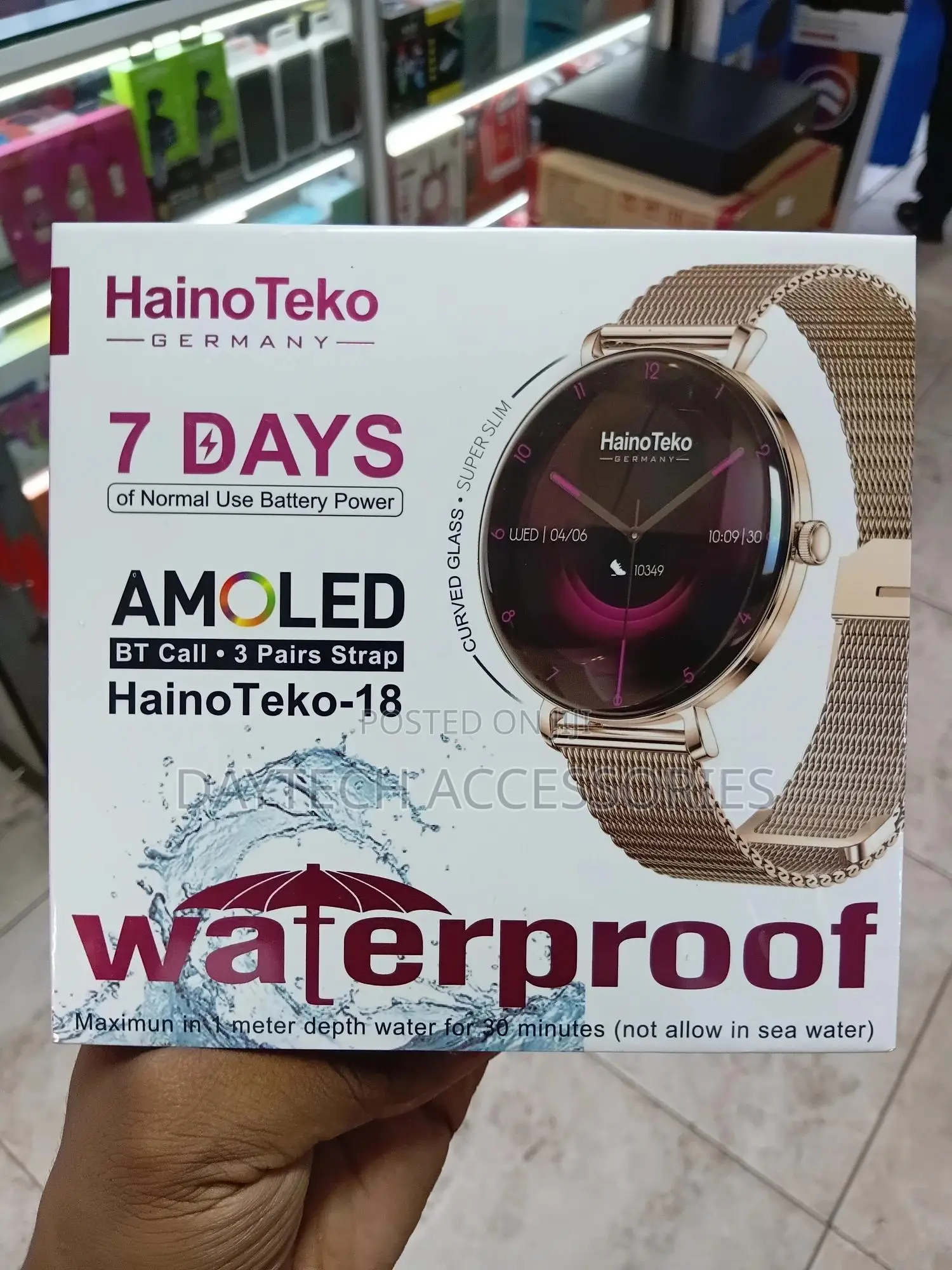 Haino Teko -18 Waterproof Smart Watch With Round Shape Amoled Display