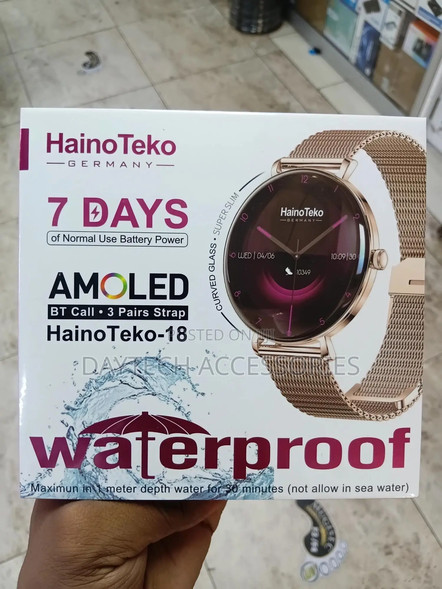 The Hainoteko-18 Waterproof Smartwatch Designed in Germany.