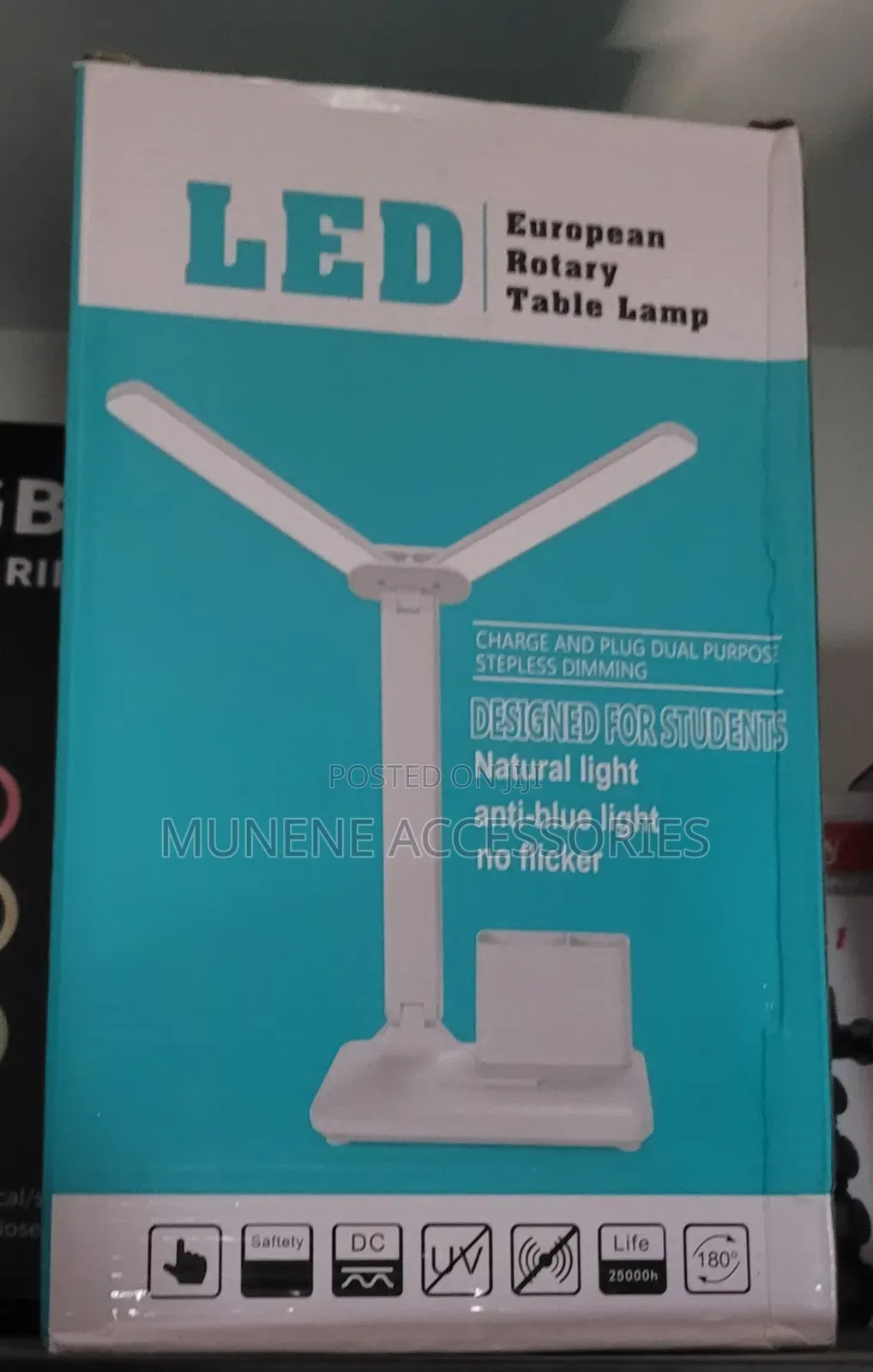 Led Study Table Desk Reading Light Usb Rechargeable With Pen Holder