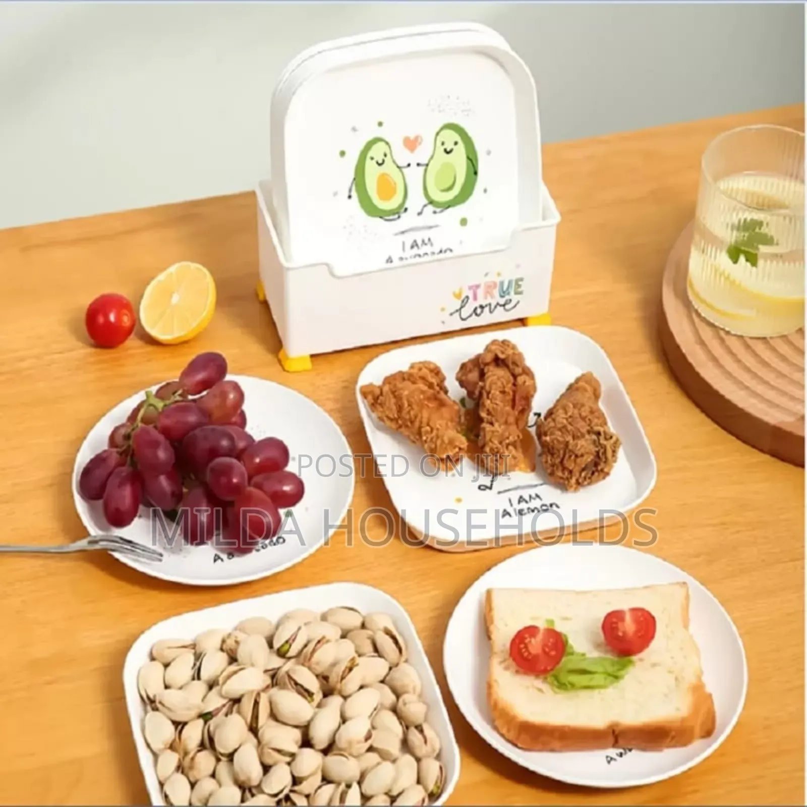 Meal General Spit Kids Snack Plates With Stand.