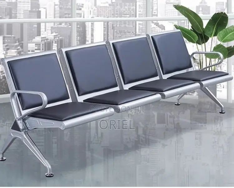 Office Bench : Padded Heavy Duty 4 Seater Linked Bench
