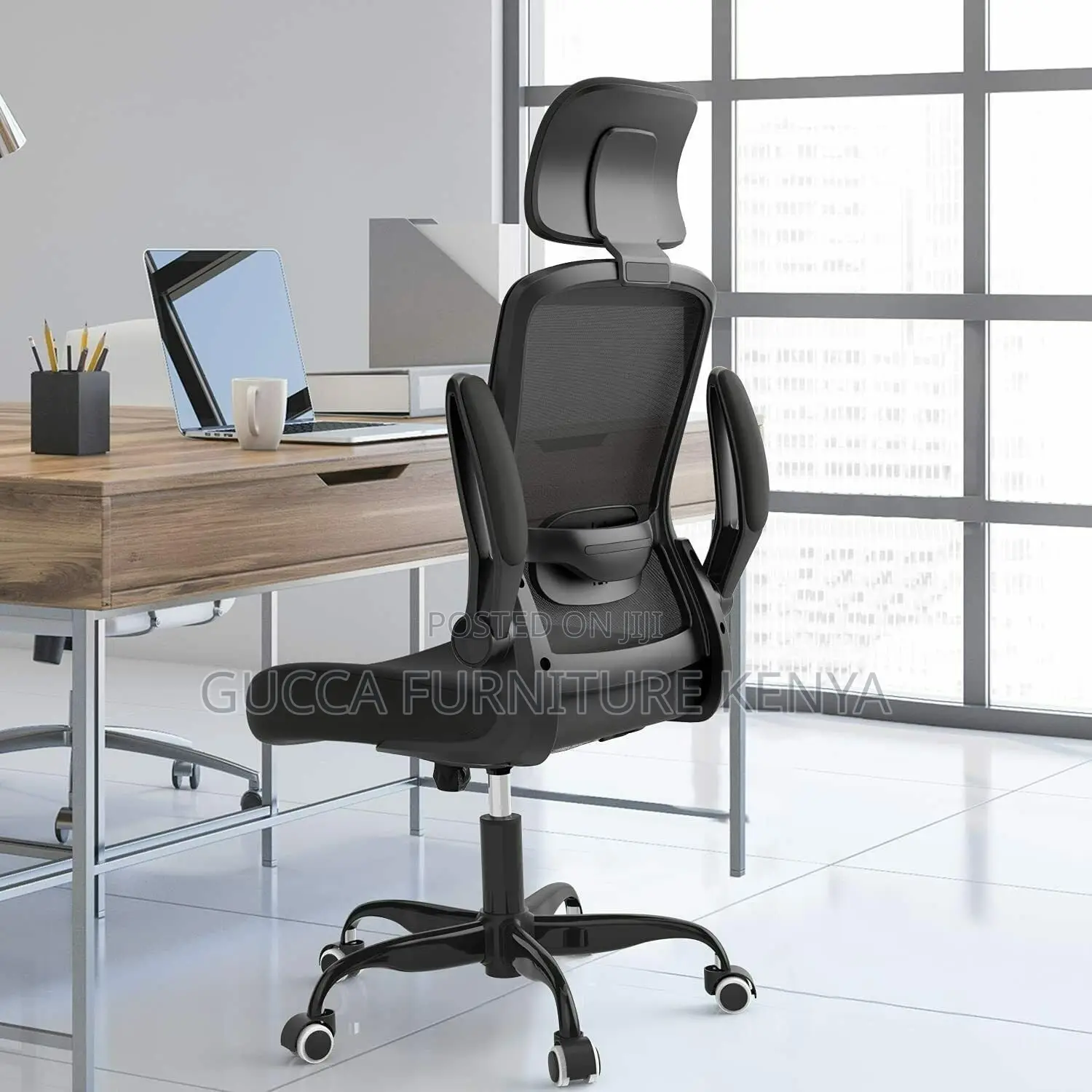 Ergonomic Home Desk Chair With Flip Arms