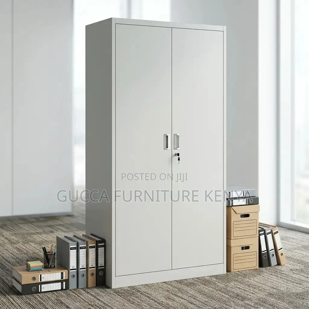 2-Door Metallic Cabinet With Adjustable Shelves