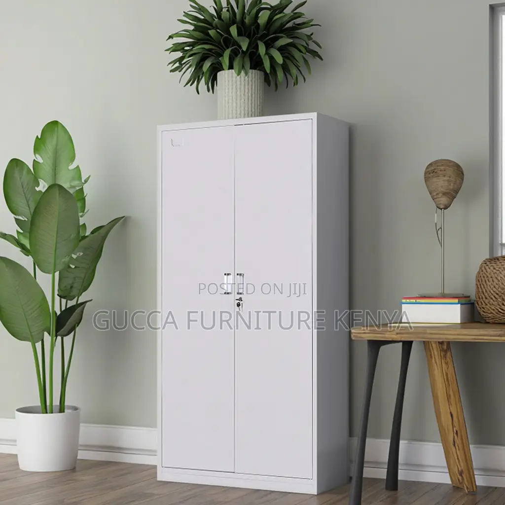 2-Door Metallic Cabinet With Adjustable Shelves