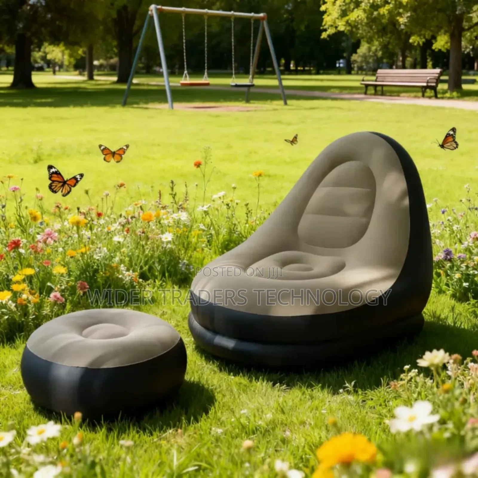 Inflatable Deluxe Lounge Seat / Inflatable Seat With Foot Rest