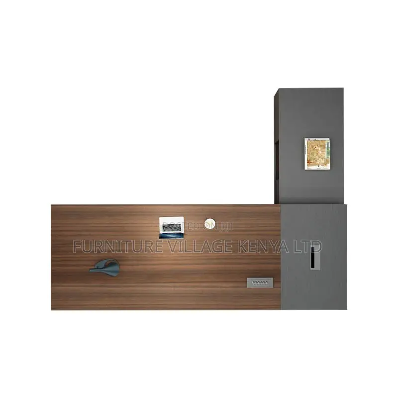 Office Desk;L-Shape Wooden Executive Desk With Locking Drawer
