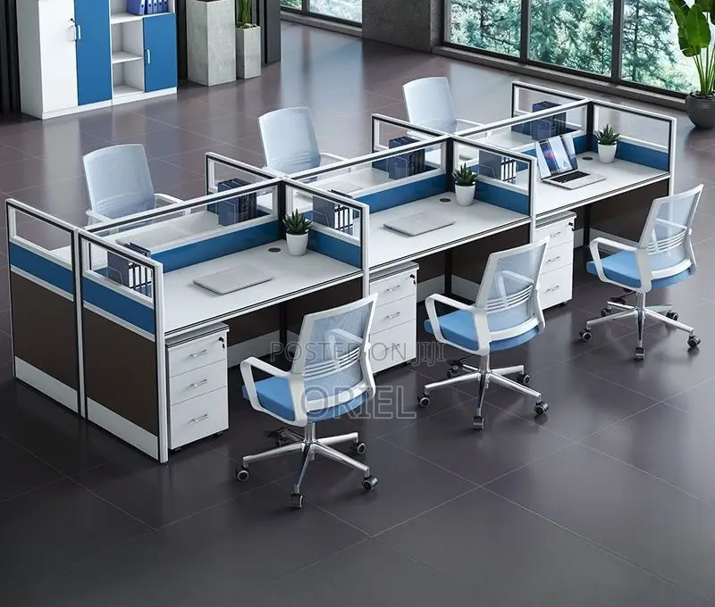 Office Workstation : 6-Way Office Working Collaborative Workstation