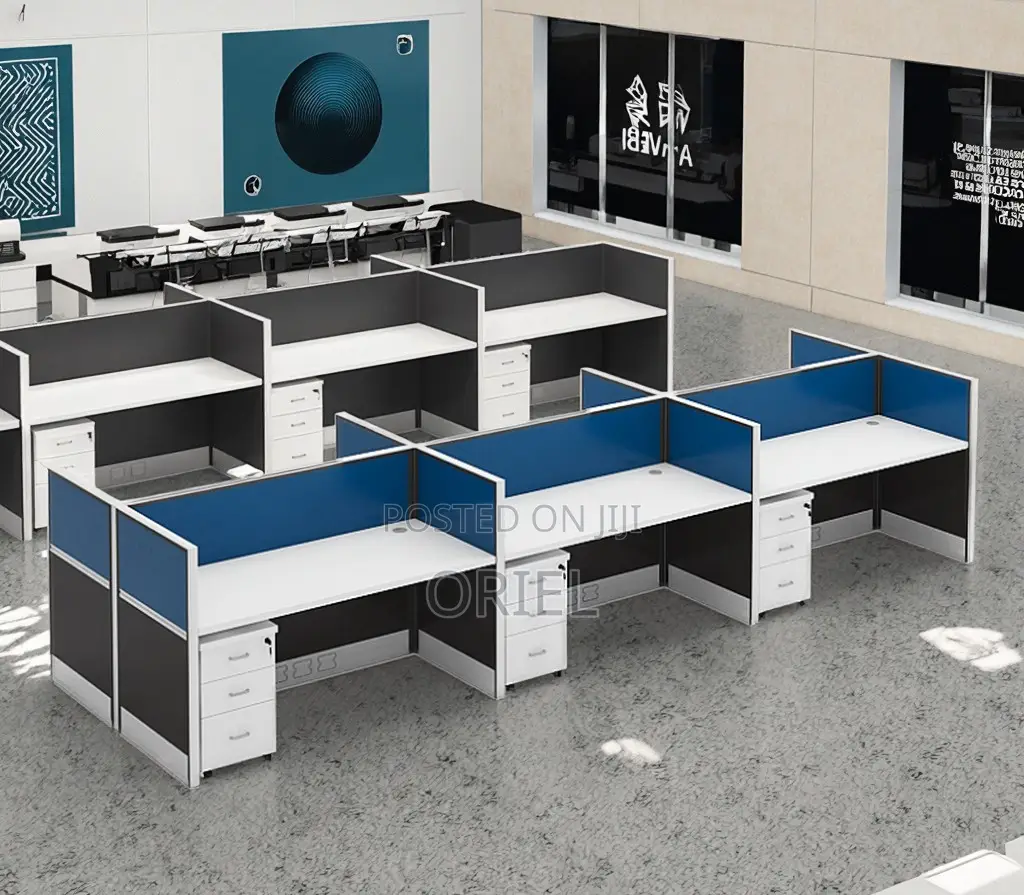 Office Workstation : 6-Way Office Working Collaborative Workstation