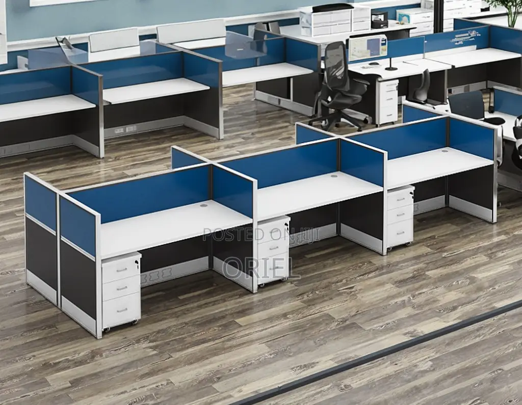 Office Workstation : 6-Way Office Working Collaborative Workstation