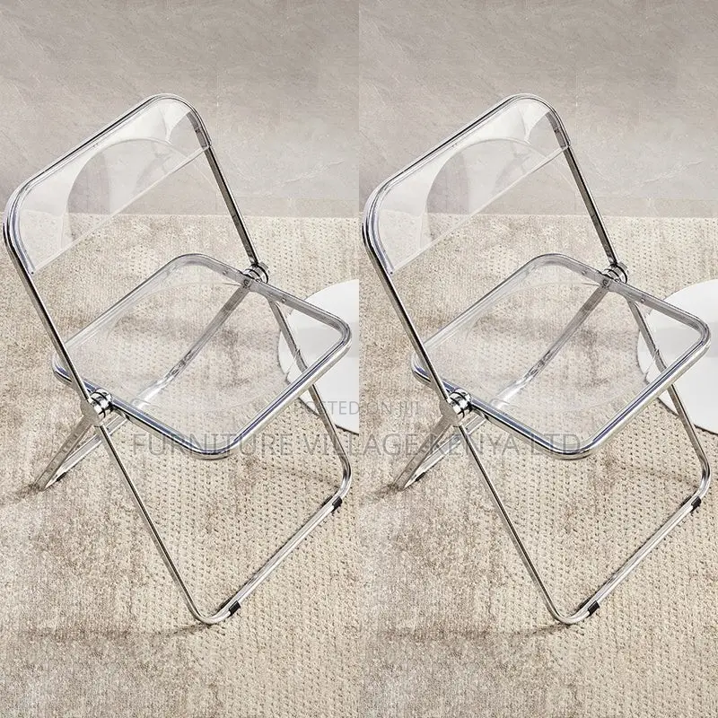 Outdoor Chairs; Fodable Clear Plastic Office/Home Chairs