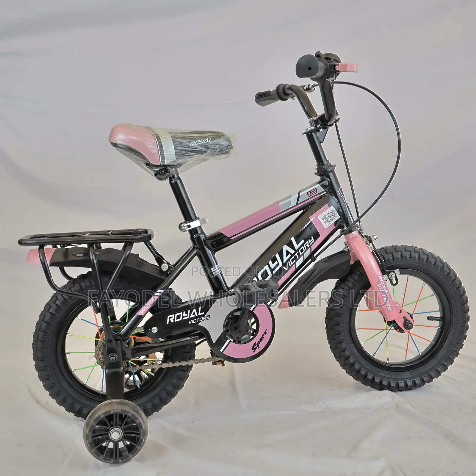 Swing Kids Pink Size 12 With Rear Seat and Training Wheels