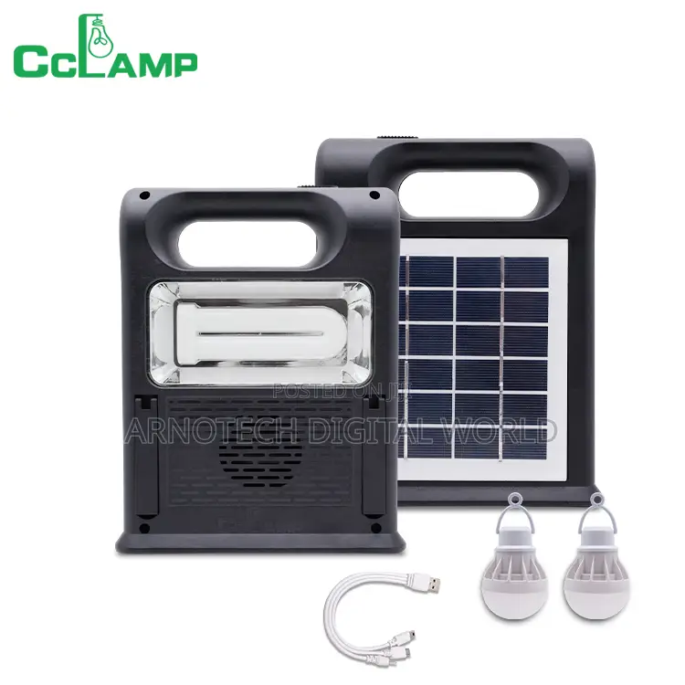 Solar Emergency Home Led Lighting Kit Fm Radio Usb Tf Card Mp3player