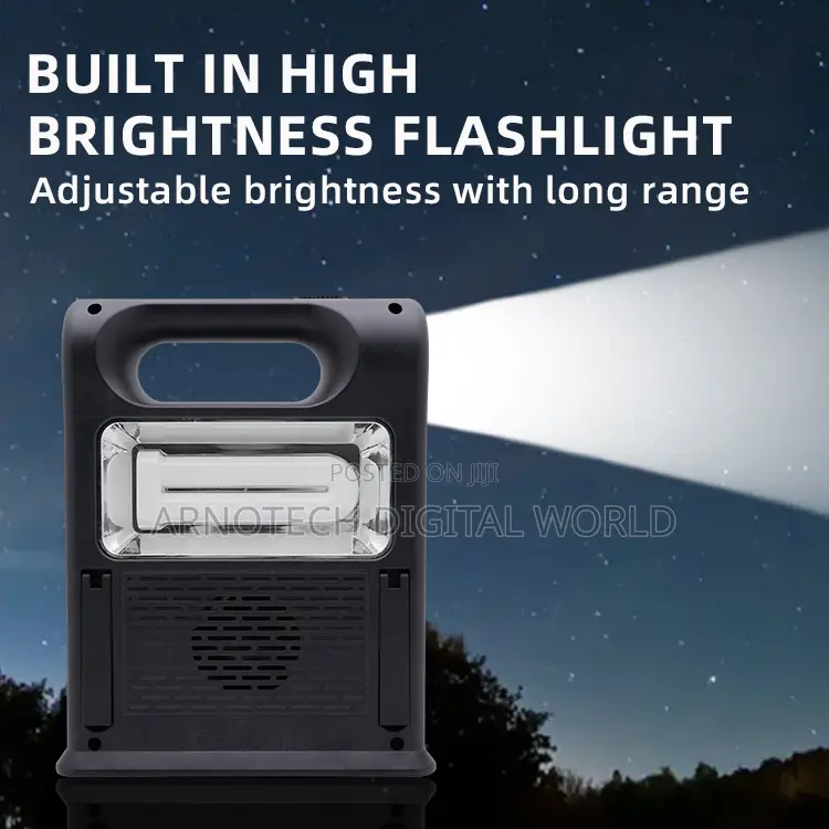 Solar Emergency Home Led Lighting Kit Fm Radio Usb Tf Card Mp3player