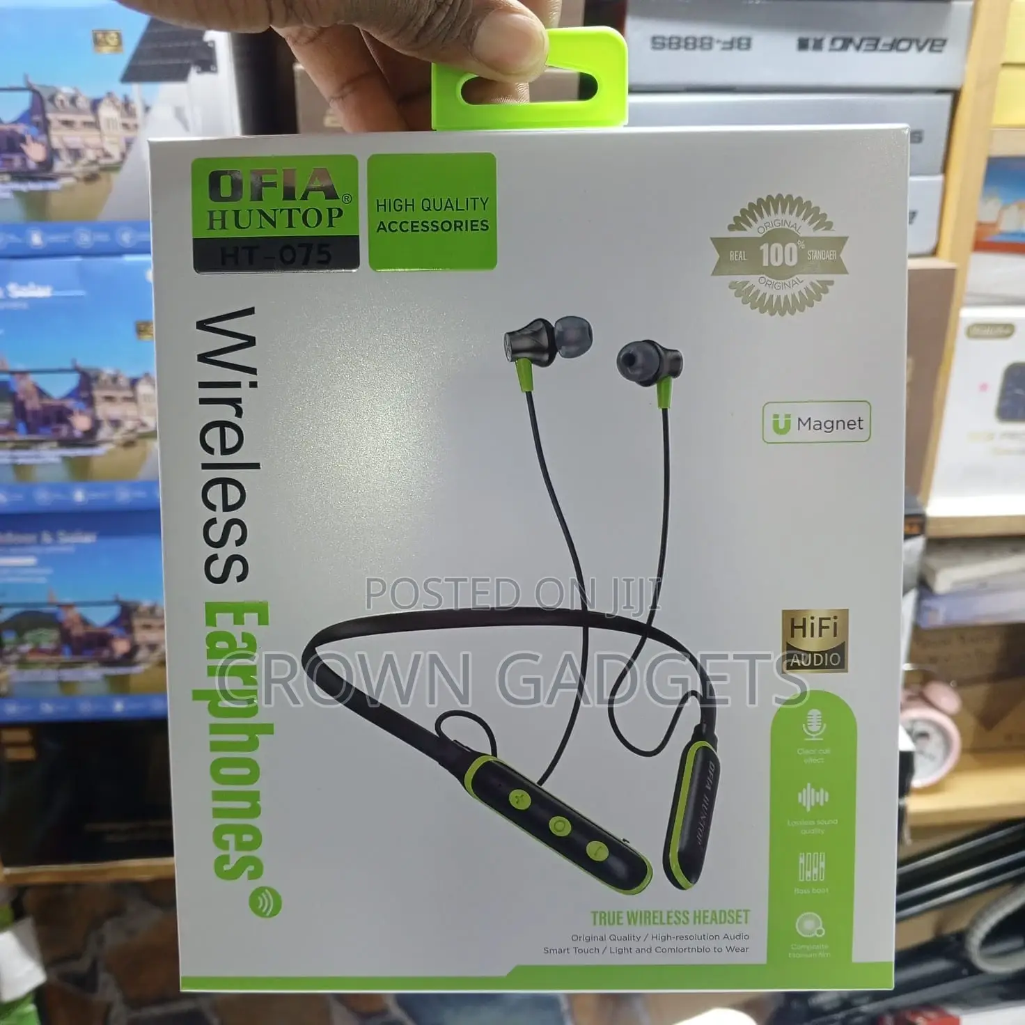 Ofia Huntop Ht-075 Wireless Neckband Earphones Hifi Sound