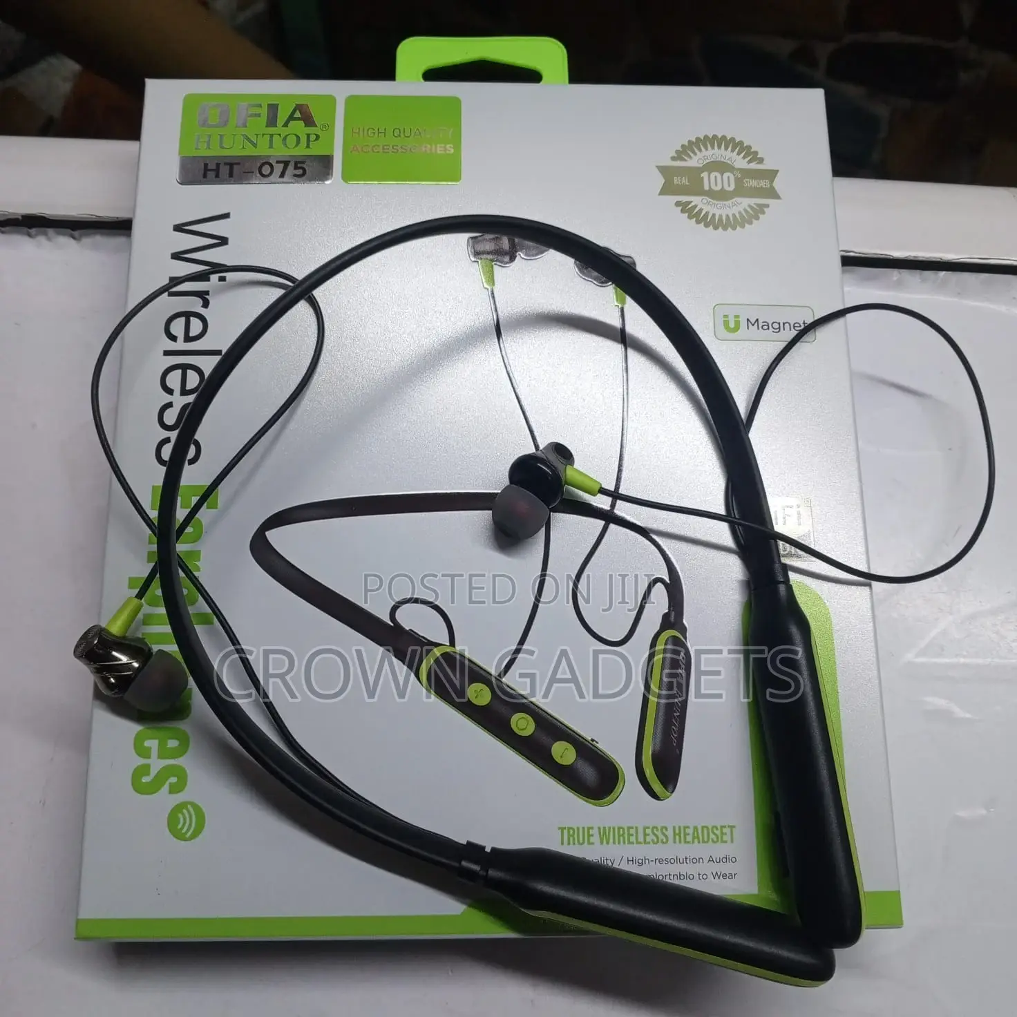 Ofia Huntop Ht-075 Wireless Neckband Earphones Hifi Sound