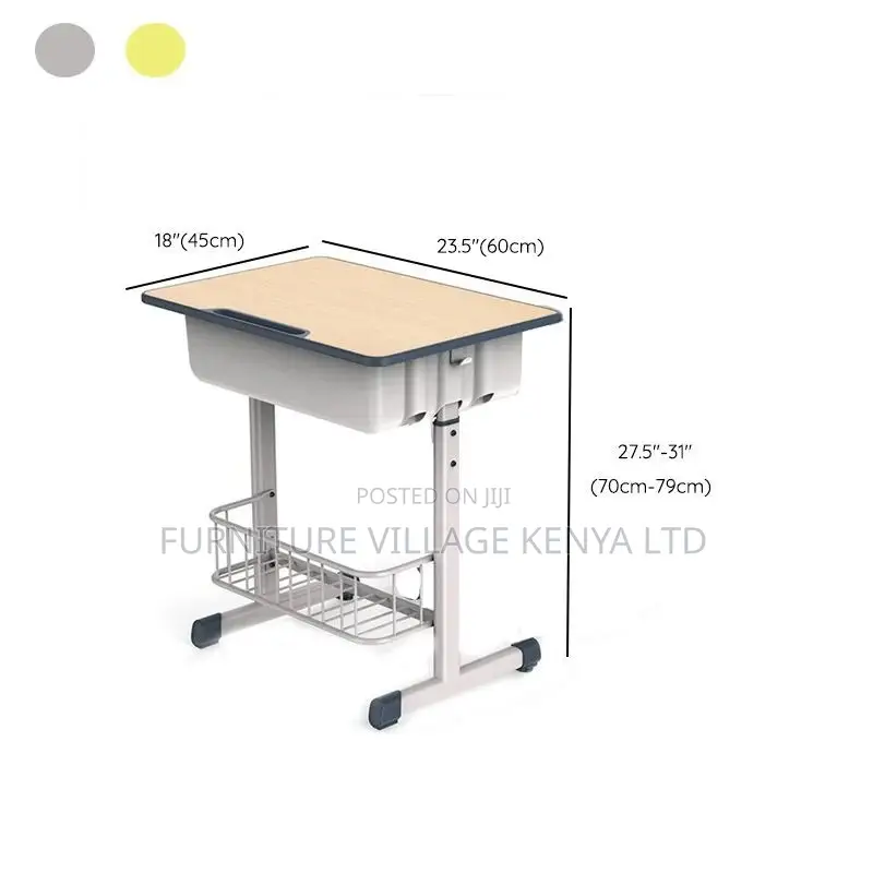 School Kids Desks Adjustable Writing Desk and Chair Set With Hook