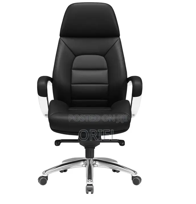 Modern Office Chair : Chrome 5star Base Executive Office Leather Chair