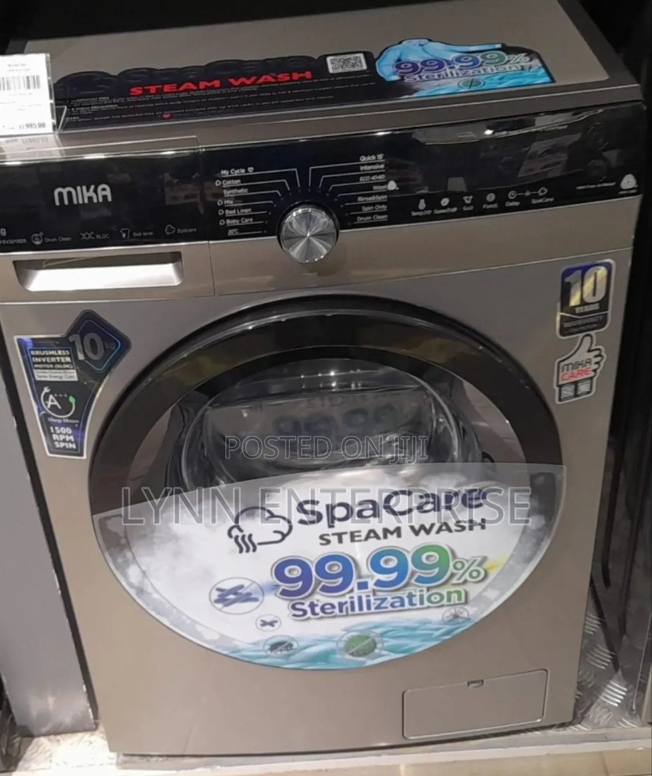 *Mika 10kg Fully Automatic Washing Machine Washer Spin