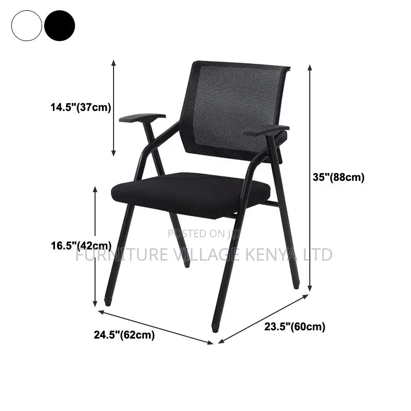 Office Chair;Black Mesh Folding Meeting Office Chair