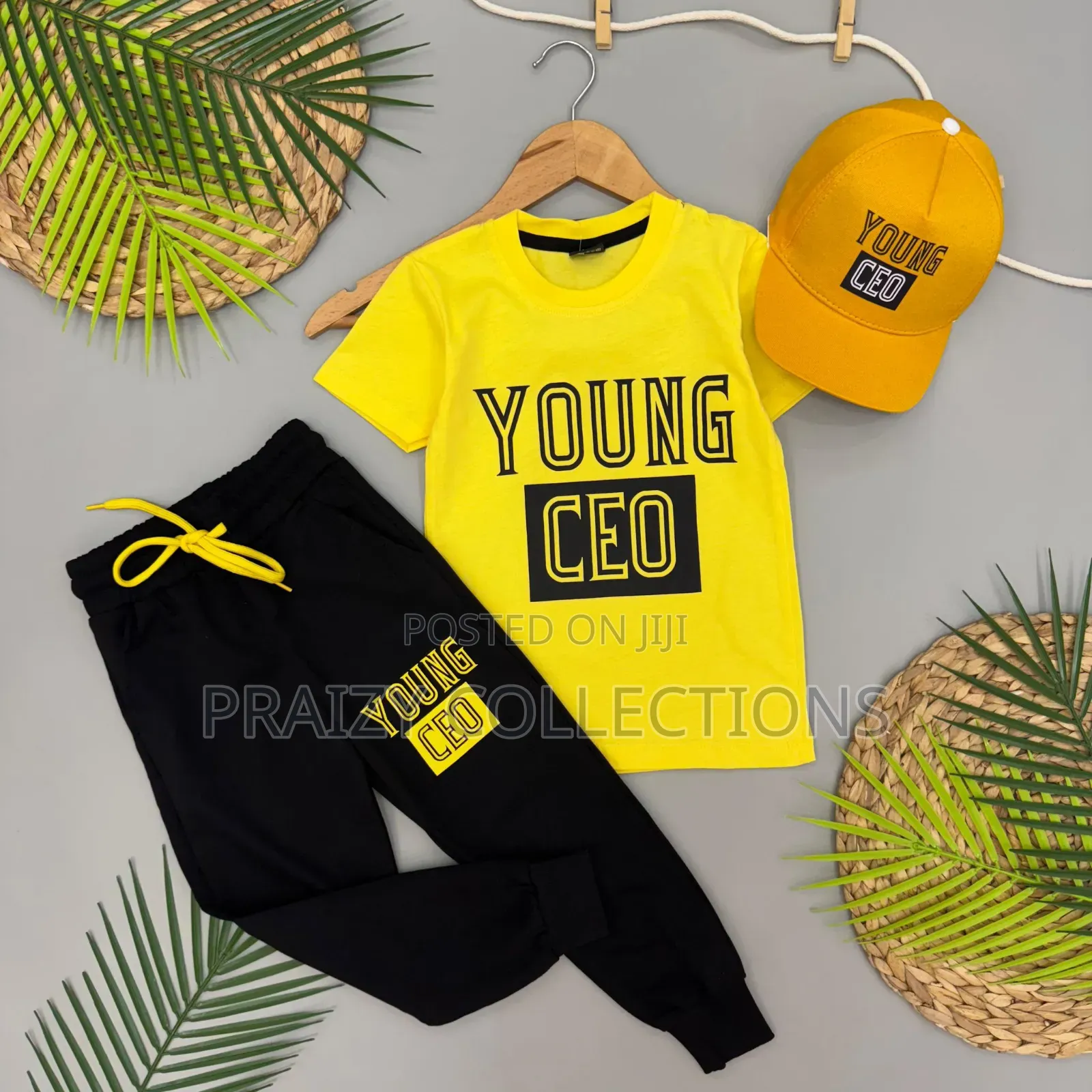 2pc Turkey Set - Yellow Tshirt N Pant