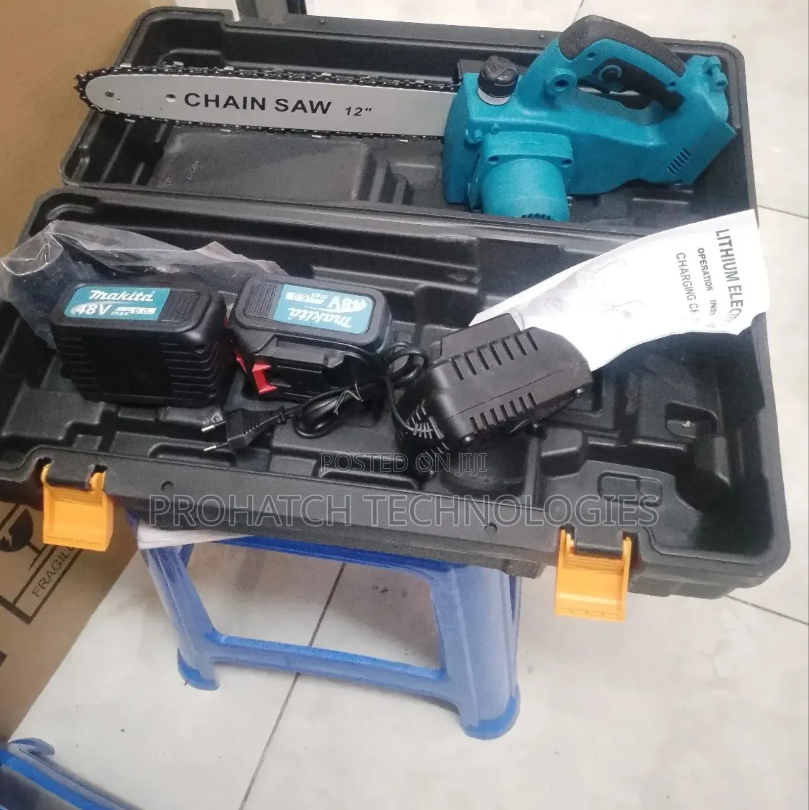 Best Powerful Electric Cordless Chainsaw With 2 Batteries