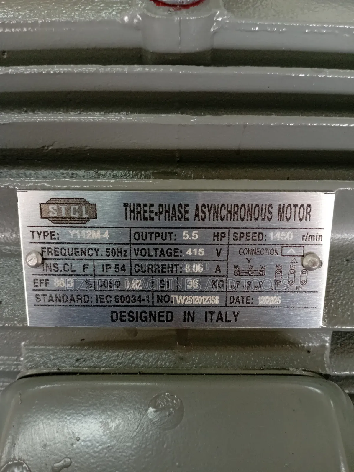 STCL 5.5hp 3 Phase Motor Low Speed