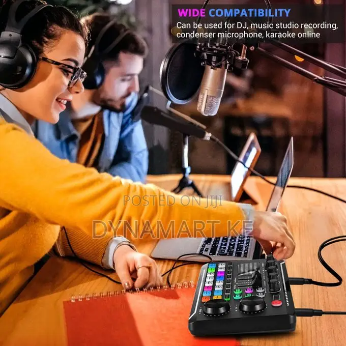 F998 Sound Card Professional Audio Mixer Live and Effects With Dj