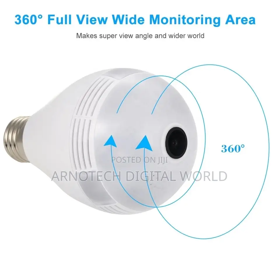 360dgrees Panoramic Fish Eye Vr Double Light Pir Cmos Wireless Camera