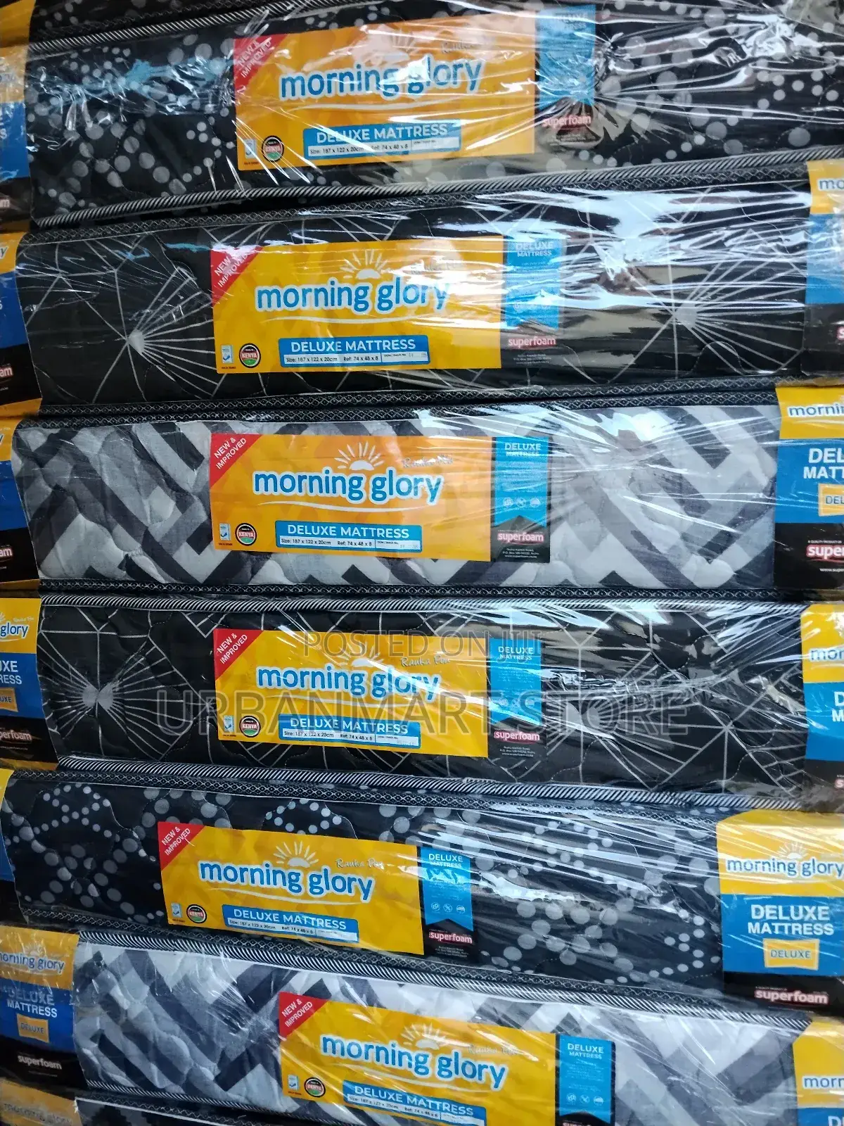 Morning Glory Foam Mattress, 4 by 6, 8 Inches, Plain