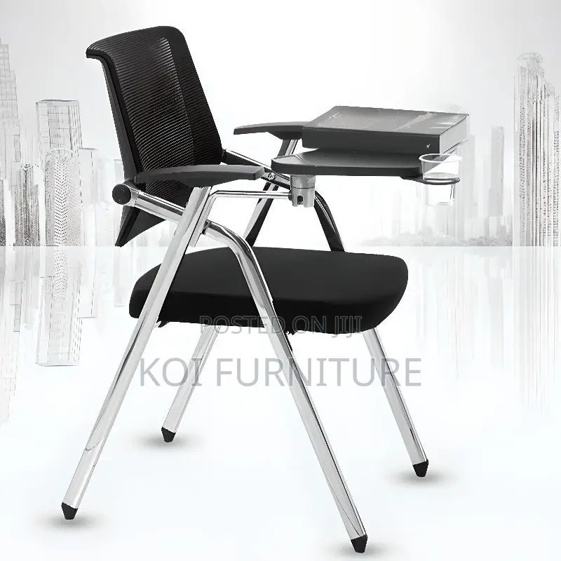 Office Chairs; Foldale Black Mesh Breathable Writing Office Seat