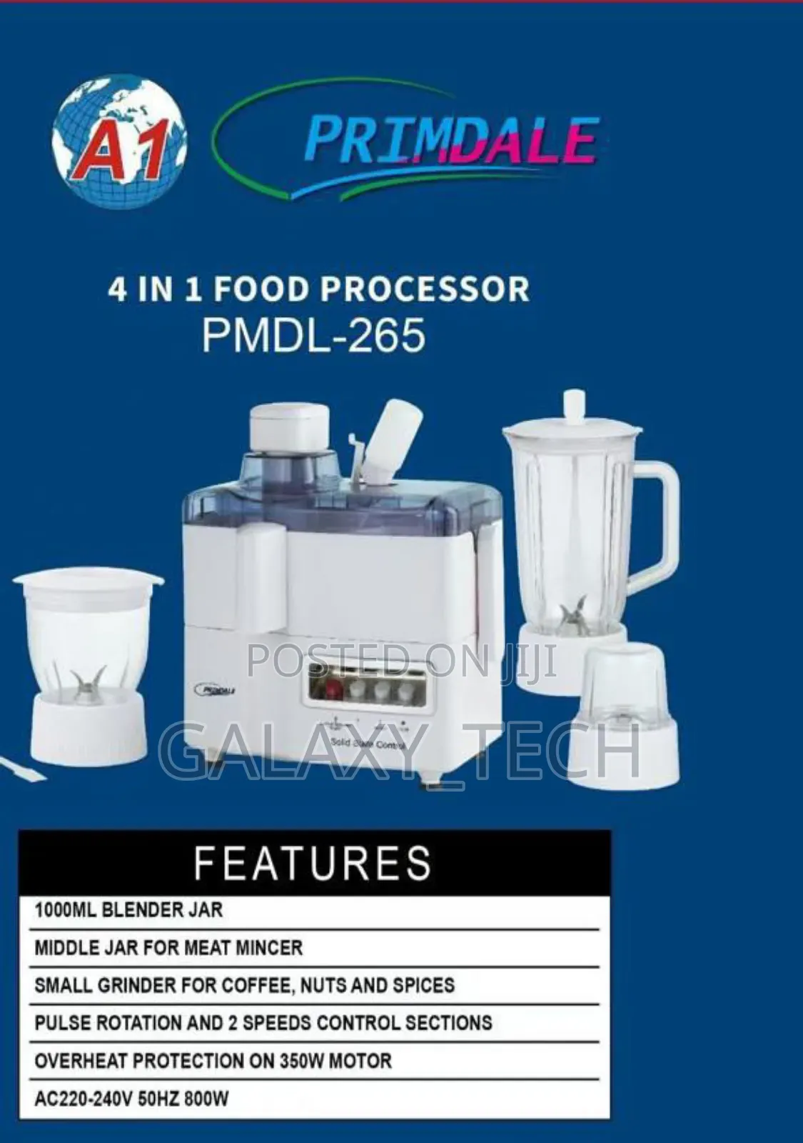Primdale 4 in 1 Food Processor