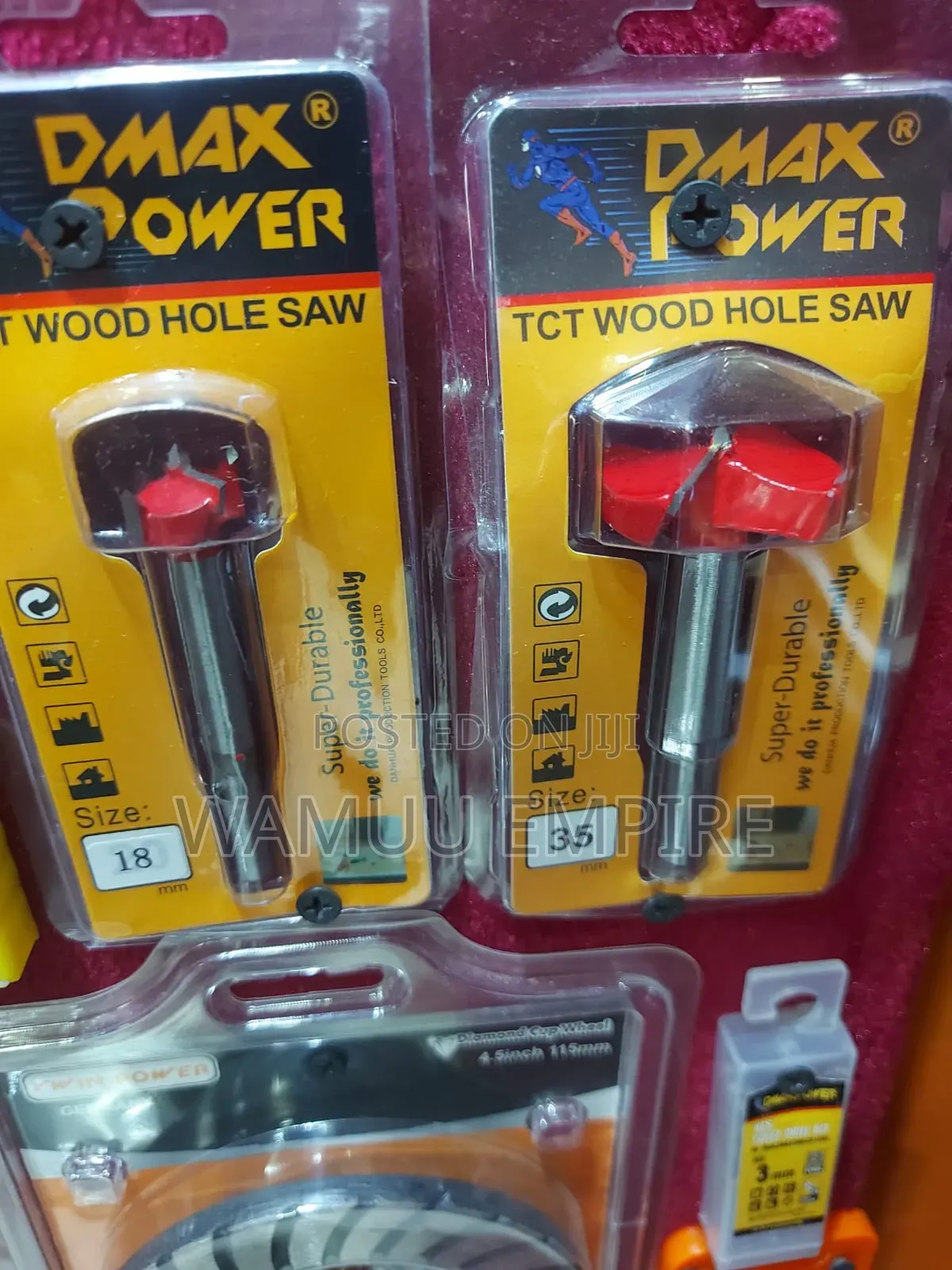 Size 18 and 35 Dmax Power TCT Wood Hole Saws