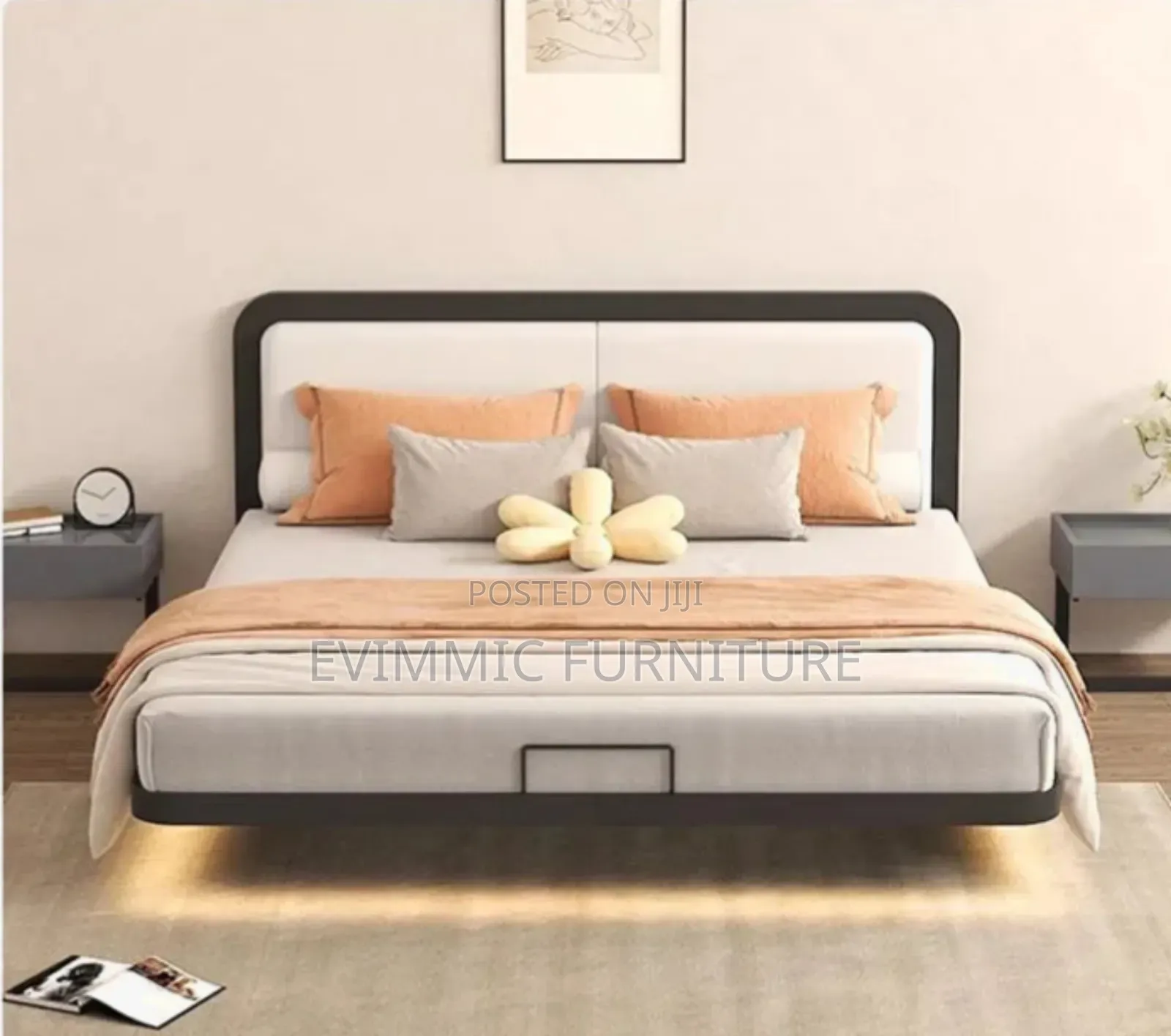 Queen Size Platform Caravan Bed Version, Side Cabinets Not Included