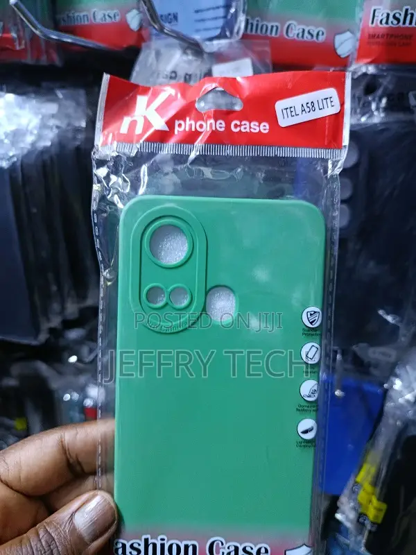 Green Branded Fashion Phone Case for the Itel A58 Lite Smartp