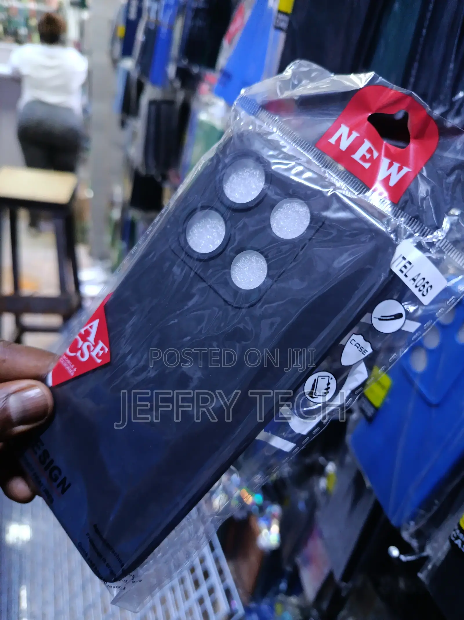 Black Silicone Phone Case Designed for the Itel A06s Smartphone.