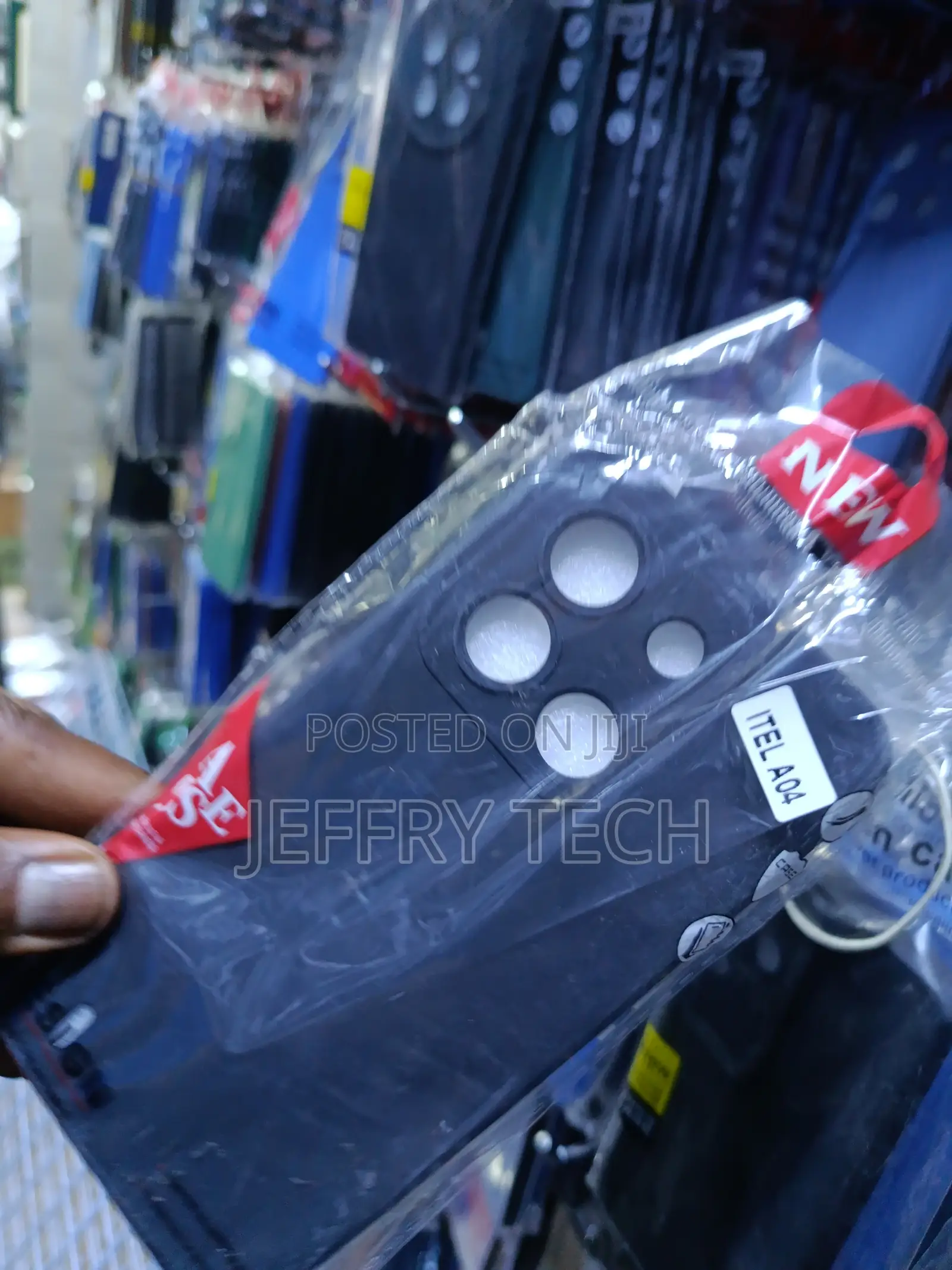 Black Silicone Back Cover Designed for the Itel A04 Mobile Phone.