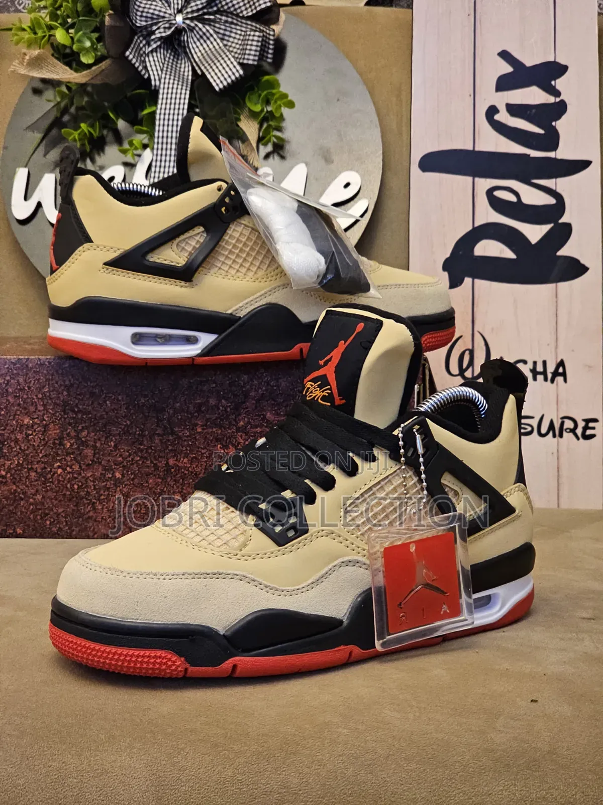 High Quality Air Jordan 4 Leather Sneakers